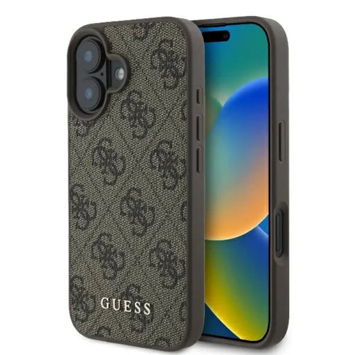 Калъф Guess 4G Classic iPhone 16 Plus - кафяв