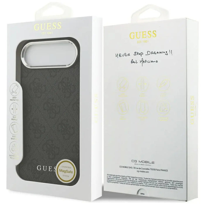 Калъф Guess 4G Classic Logo MagSafe за iPhone 17 Air - черен