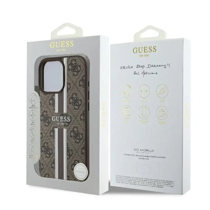 Калъф Guess 4G Printed Stripes MagSafe за iPhone 16 Pro