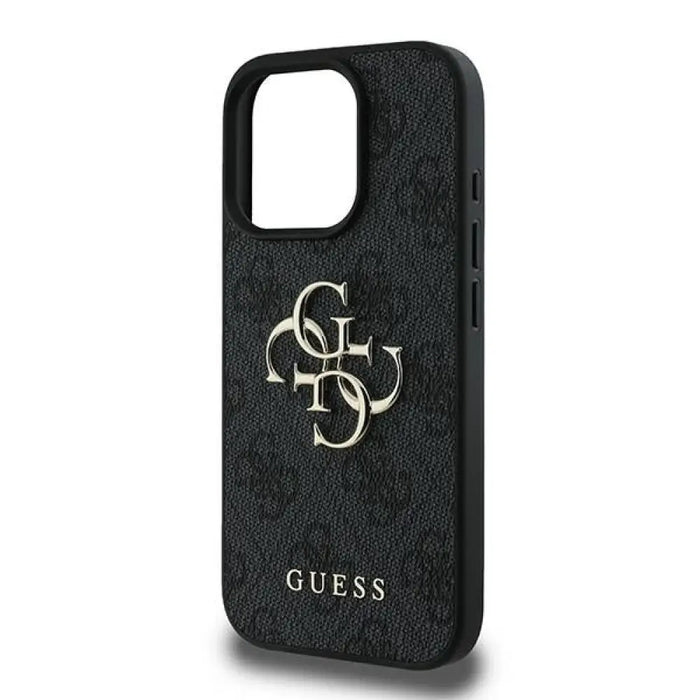 Калъф Guess 4G с голямо лого за iPhone 16 Pro - черен