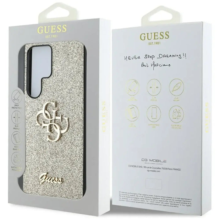 Калъф Guess Fixed Glitter Big 4G Metal Logo за Samsung