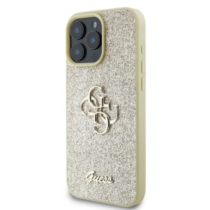 Калъф Guess Fixed Glitter Big 4G за iPhone 16 Pro Max