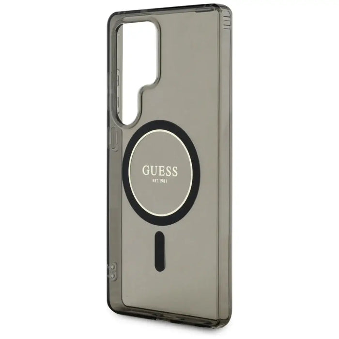 Калъф Guess Glitter Circle Classic Logo MagSafe за Samsung