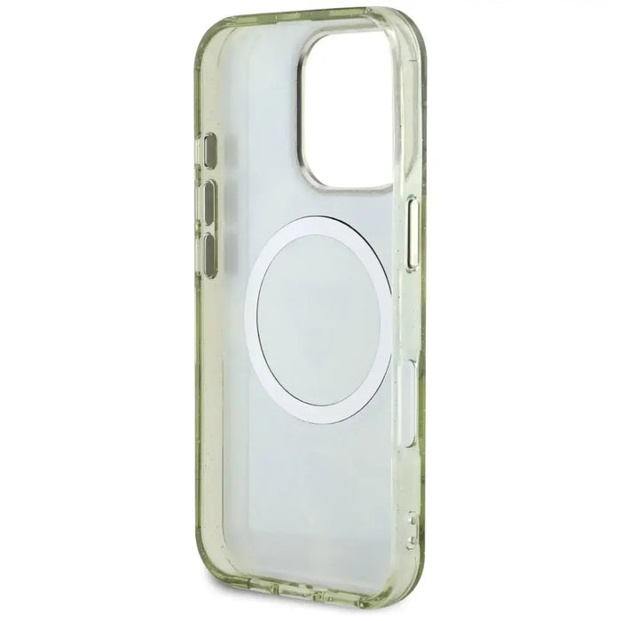 Калъф Guess Glitter Flowers Triangle Buttons MagSafe