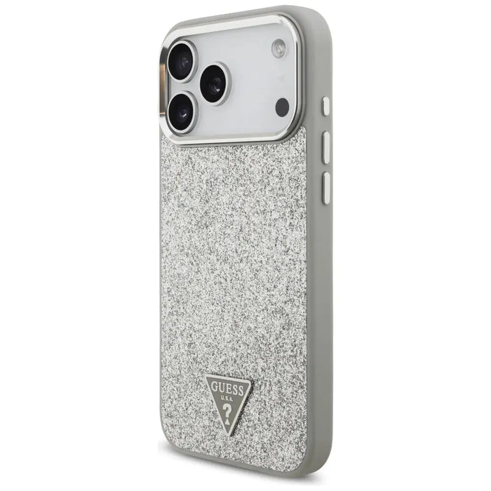 Калъф Guess Glitter Triangle Logo MagSafe за iPhone 17 Pro