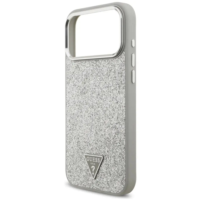 Калъф Guess Glitter Triangle Logo MagSafe за iPhone 17 Pro