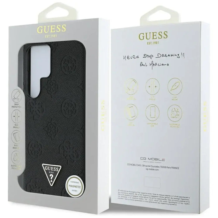 Калъф Guess Grained Hot Stamp Peony Pattern Triangle Logo