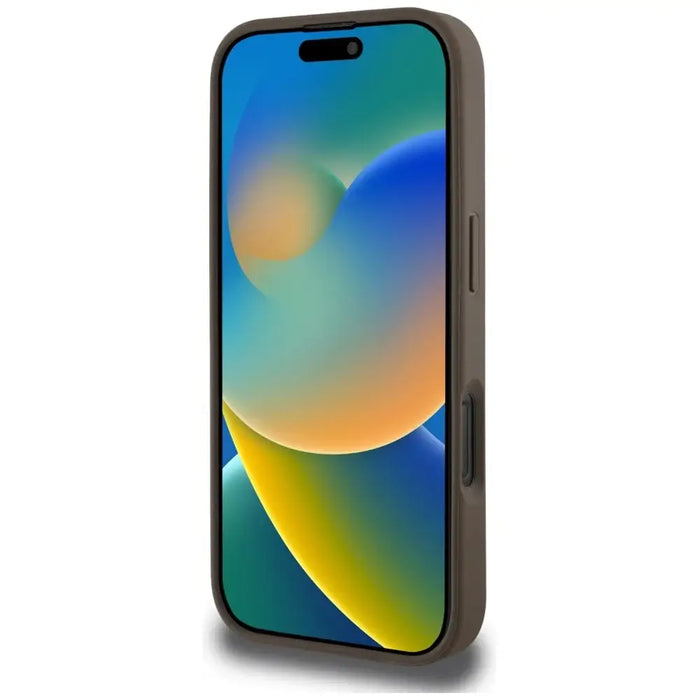 Калъф Guess Grained Hot Stamp Peony Triangle Logo MagSafe