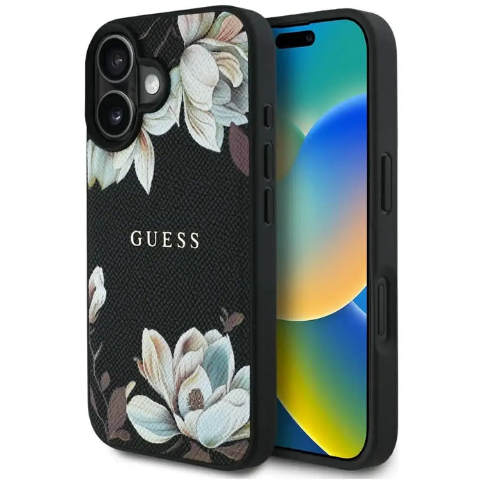 Калъф Guess Grained Printed Flower Pattern MagSafe