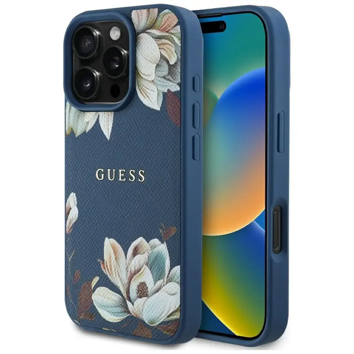 Калъф Guess Grained Printed Flower Pattern MagSafe