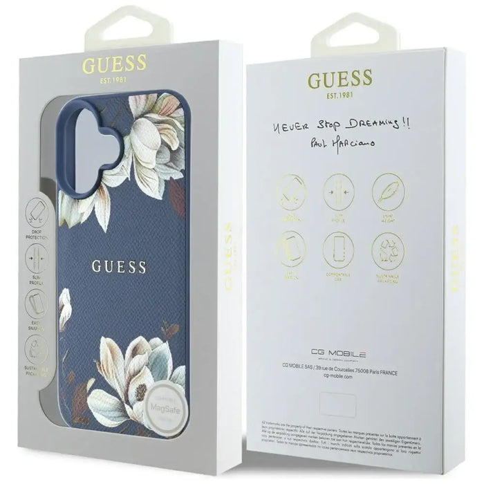 Калъф Guess Grained Printed Flower Pattern MagSafe