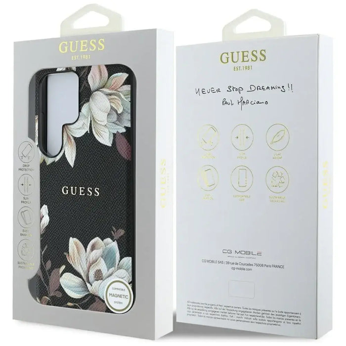 Калъф Guess Grained Printed Flower Pattern MagSafe