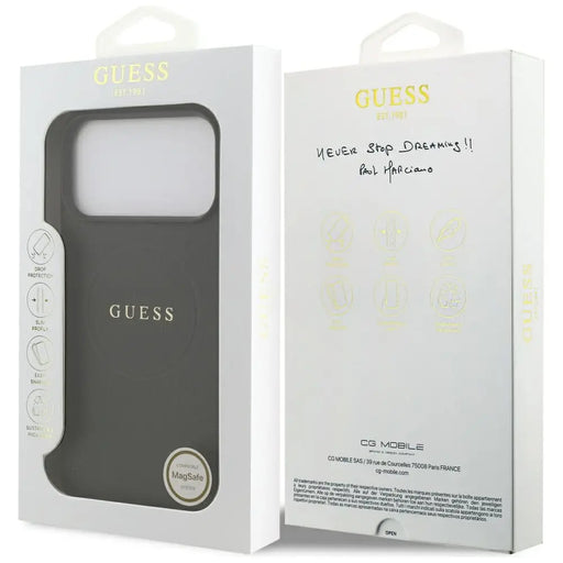 Калъф Guess Grained Ring MagSafe за iPhone 17 Pro Max