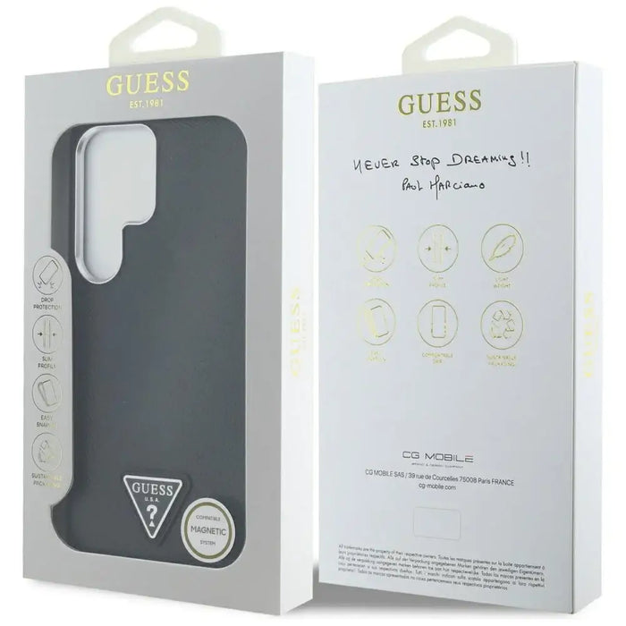 Калъф Guess Grained Triangle Logo MagSafe за Samsung Galaxy