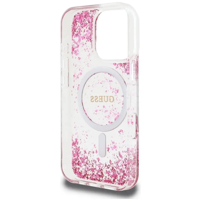 Калъф Guess HC Resin Bottom Glitter MagSafe iPhone 16 Pro