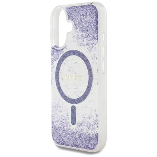 Калъф Guess HC Resin Bottom Glitter MagSafe за iPhone 16
