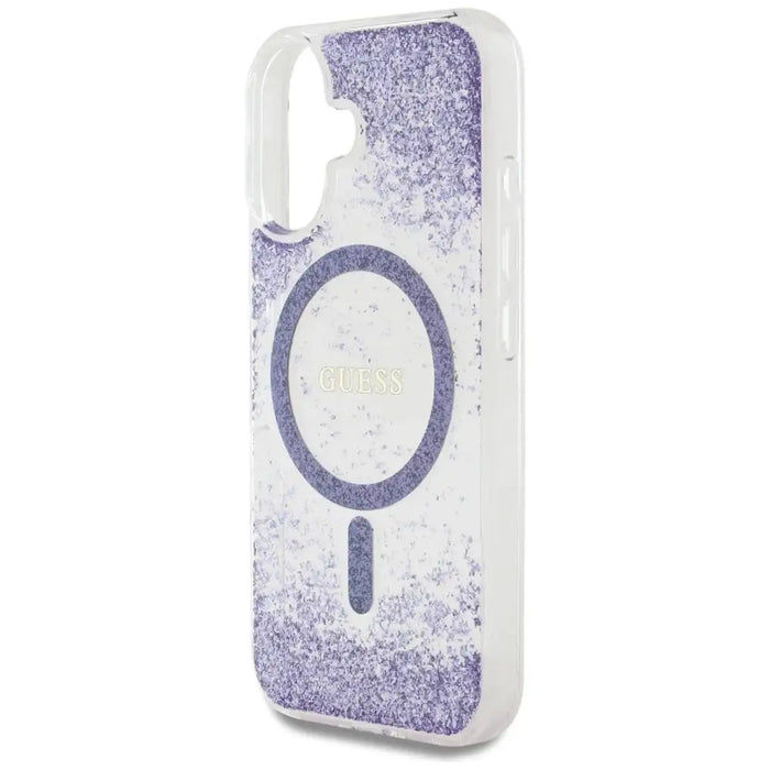 Калъф Guess HC Resin Bottom Glitter MagSafe за iPhone 16