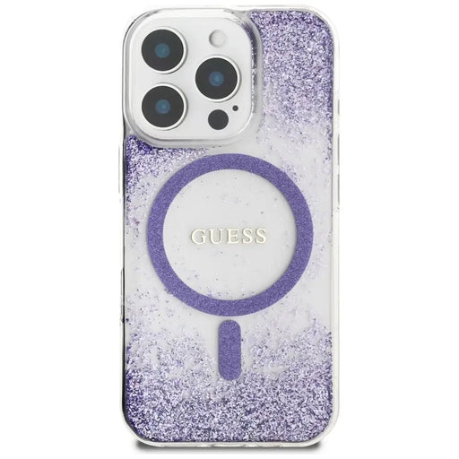 Калъф Guess HC Resin Bottom Glitter MagSafe за iPhone 16