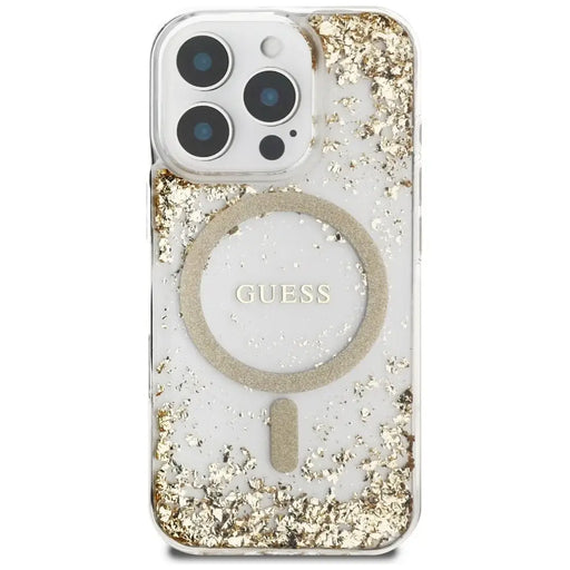 Калъф Guess HC Resin Bottom Glitter MagSafe за iPhone 16