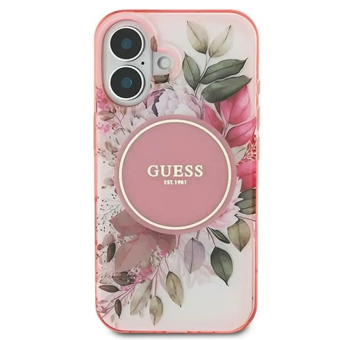 Калъф Guess IML Flower & Tonal Circle MagSafe iPhone 16