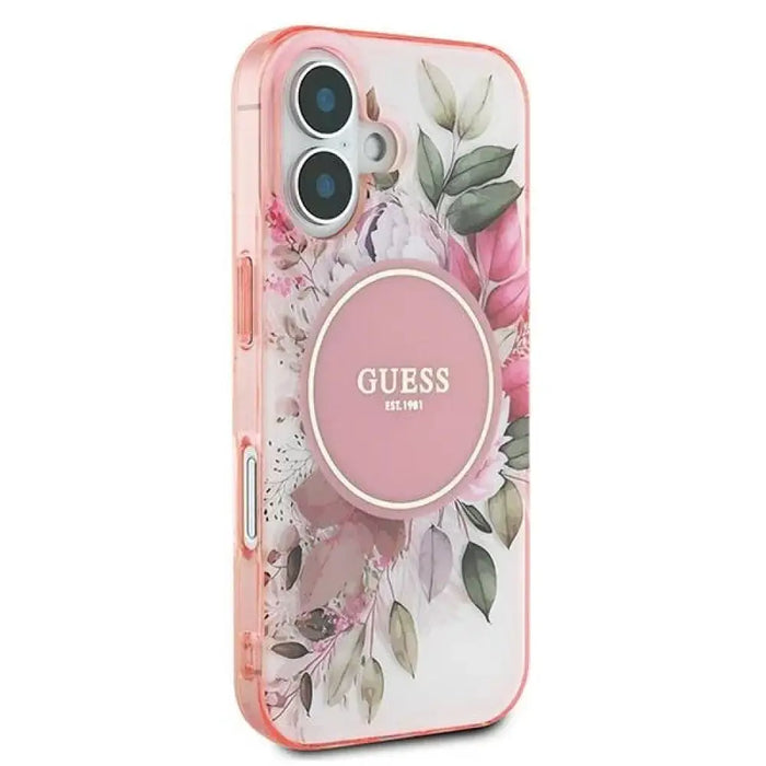 Калъф Guess IML Flower & Tonal Circle MagSafe iPhone 16