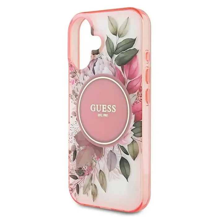 Калъф Guess IML Flower & Tonal Circle MagSafe iPhone 16
