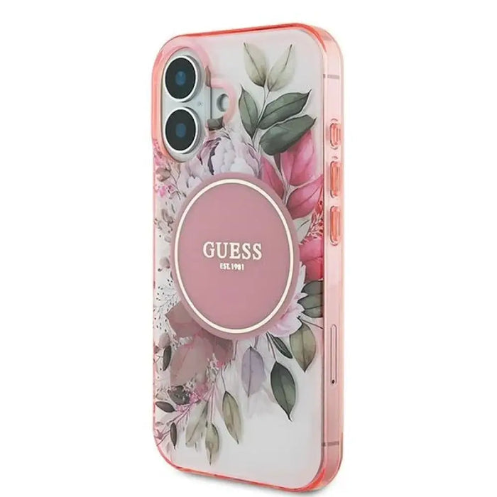 Калъф Guess IML Flower & Tonal Circle MagSafe iPhone 16