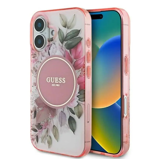 Калъф Guess IML Flower & Tonal Circle MagSafe iPhone 16