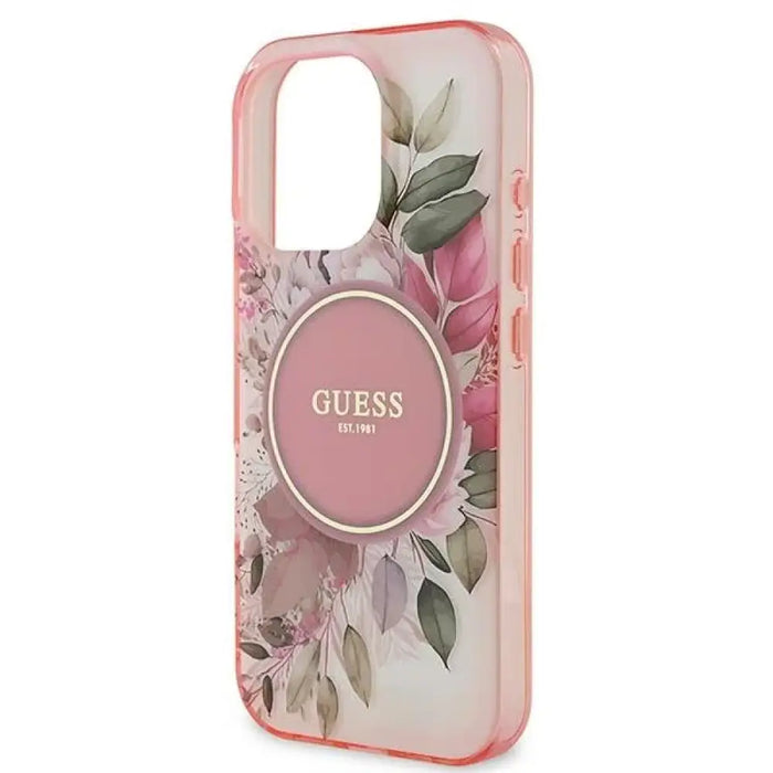 Калъф Guess IML Flower & Tonal Circle MagSafe iPhone 16 Pro