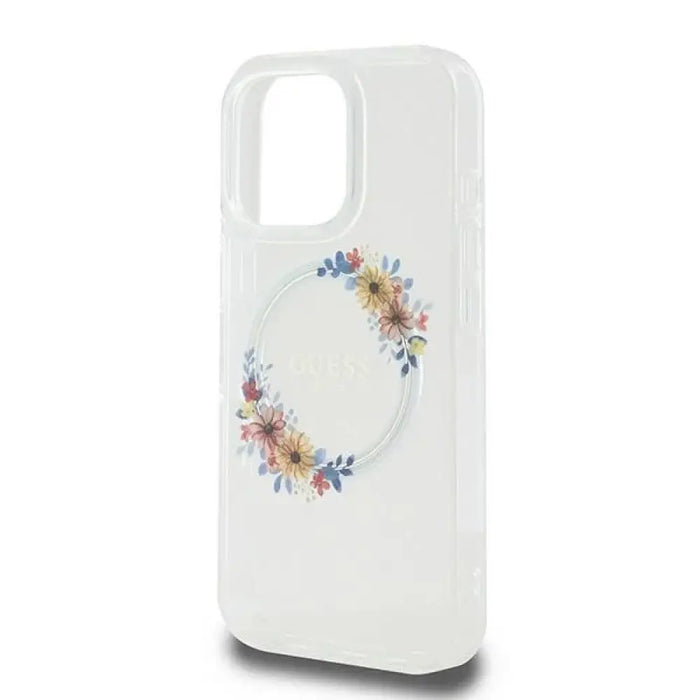 Калъф Guess IML Flowers Wreath MagSafe за iPhone 16 Pro