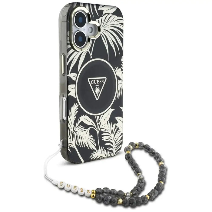 Калъф Guess Palm Trees Triangle Pearl Strap MagSafe