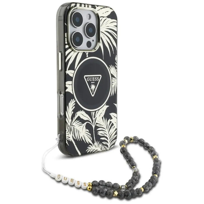 Калъф Guess Palm Trees Triangle Pearl Strap MagSafe