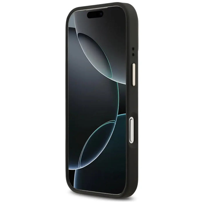 Калъф Guess Peony Hot Stamp MagSafe за iPhone 17 Pro - черен