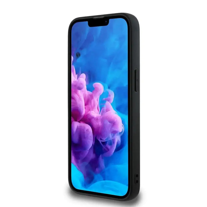 Калъф Guess PU 4G Peony с MagSafe за iPhone 16e - черен