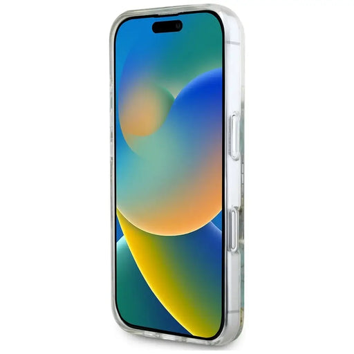 Калъф Guess Resin Flowers Glitter MagSafe iPhone 16