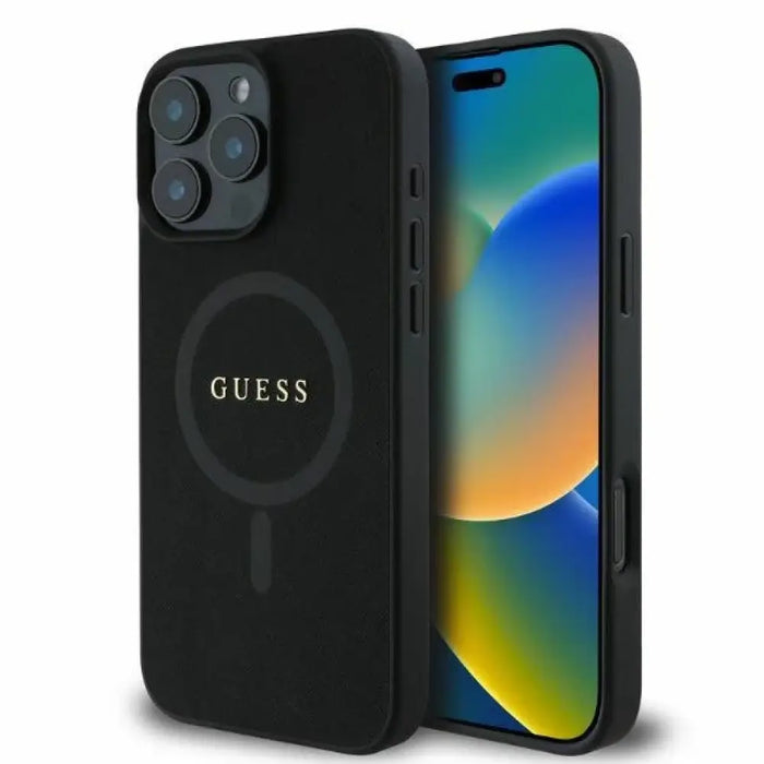 Калъф Guess Saffiano Classic Logo MagSafe за iPhone 16 Pro