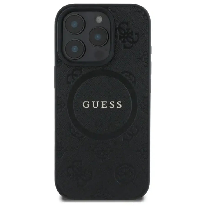 Калъф Guess Saffiano Peony Classic Logo MagSafe за iPhone