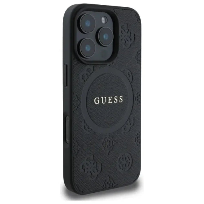 Калъф Guess Saffiano Peony Classic Logo MagSafe за iPhone