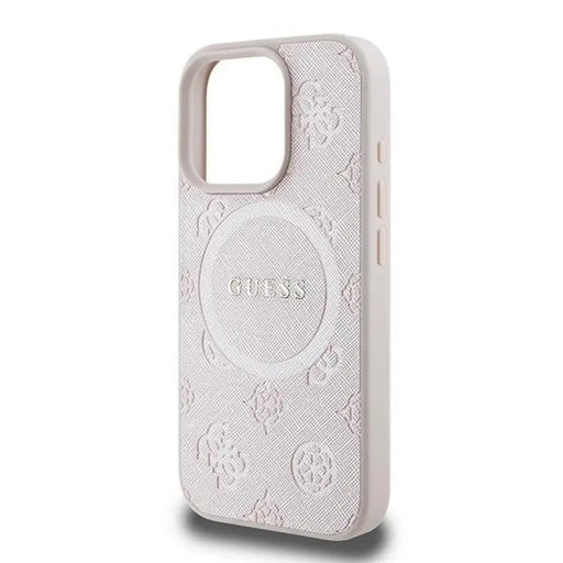 Калъф Guess Saffiano Peony Classic Logo MagSafe за iPhone