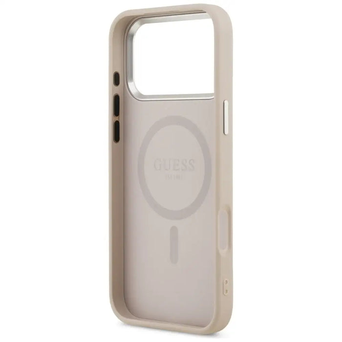Калъф Guess Triangle Logo MagSafe за iPhone 17 Pro - розов