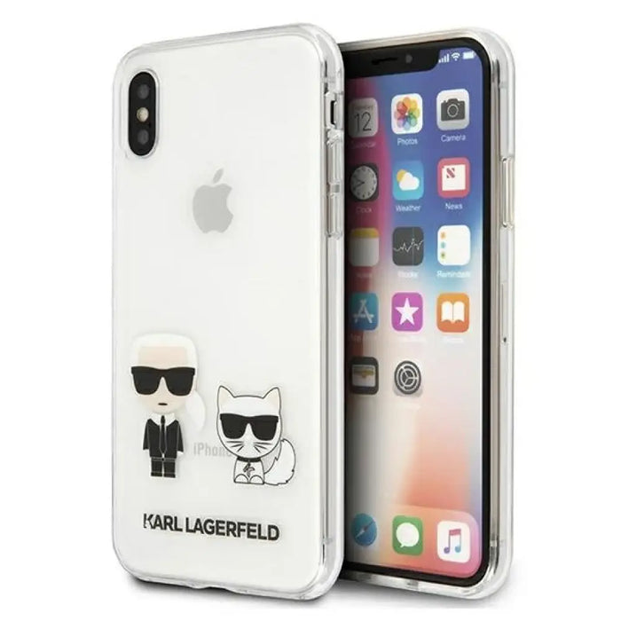 Калъф Karl Lagerfeld Karl & Choupette за iPhone X / Xs