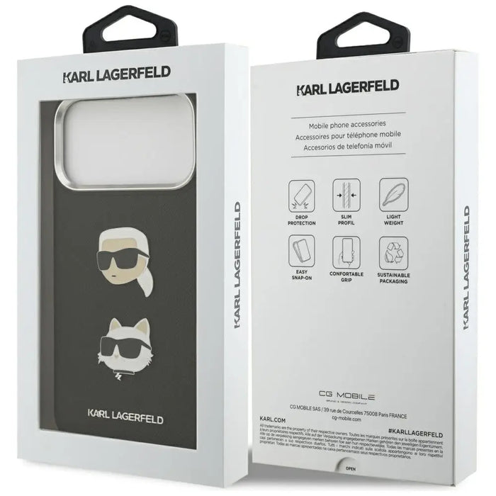 Калъф Karl Lagerfeld FW Grained Karl & Choupette Heads Pins