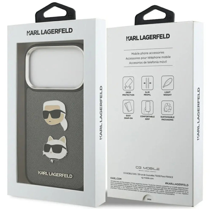 Калъф Karl Lagerfeld FW Grained Karl & Choupette Heads Pins