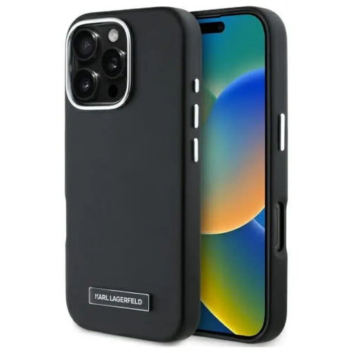 Калъф Karl Lagerfeld FW Metal Plate MagSafe iPhone 16 Pro