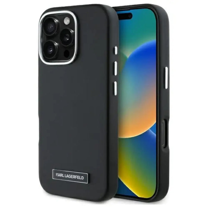 Калъф Karl Lagerfeld FW Metal Plate MagSafe iPhone 16 Pro