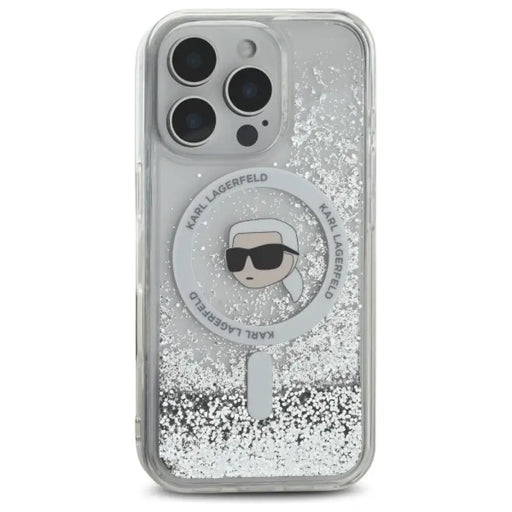Калъф Karl Lagerfeld Liquid Glitter Karl Head Magsafe