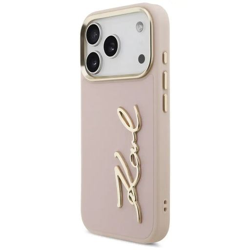 Калъф Karl Lagerfeld Karl Script Logo iPhone 17 Pro - розов