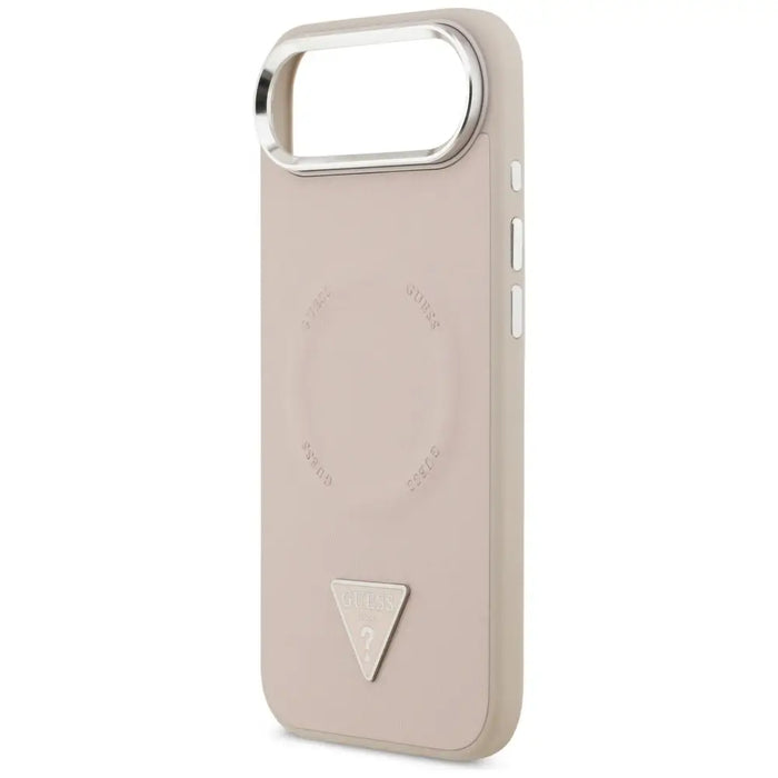 Калъф MagSafe с лого на Guess Triangle за iPhone Air - розов