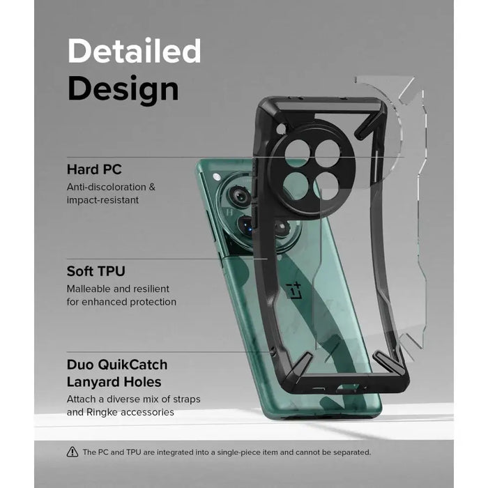 Калъф Ringke Fusion X за Oneplus 12 - черен