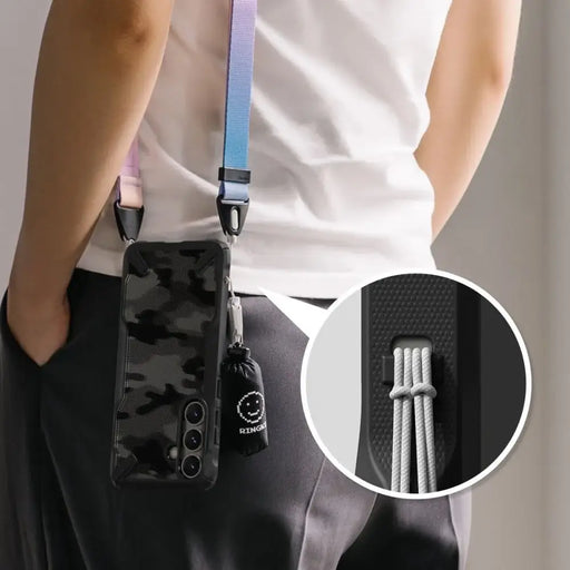 Калъф Ringke Fusion X за Samsung Galaxy S25 - черен камуфлаж